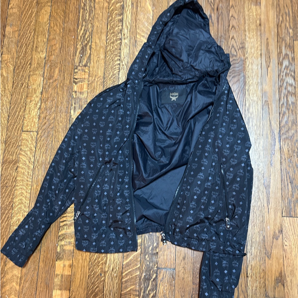 MCM Black Patterned Windbreaker - image 1